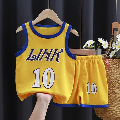 Summer Kids  Basketball Jersey and Shorts Set