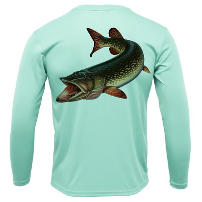 Florida Freshwater Born Pike Boy's Long Sleeve UPF 50+ Dry-Fit Shirt