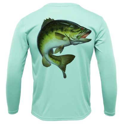 Florida Freshwater Born Largemouth Bass Men's Long Sleeve UPF 50+ Dry-Fit Shirt
