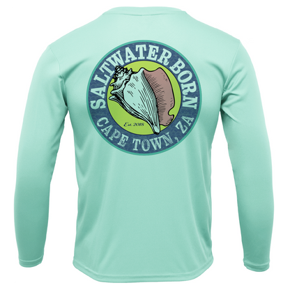 Cape Town, South Africa Flag Men's Long Sleeve UPF 50+ Dry-Fit Shirt