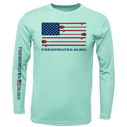 Florida Freshwater Born SUP Flag Girl's Long Sleeve UPF 50+ Dry-Fit Shirt