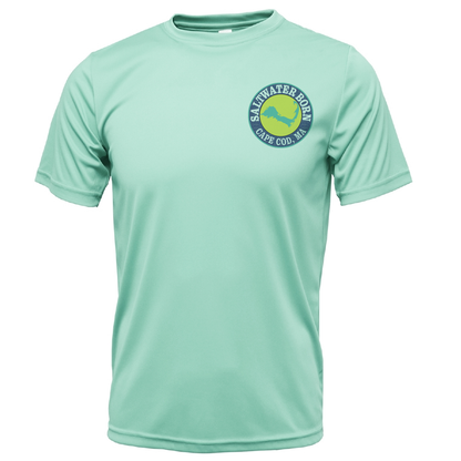 Cape Cod, MA Jaws Girl's Short Sleeve UPF 50+ Dry-Fit Shirt