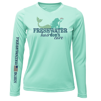Florida "Freshwater Hair Don't Care" Women's Long Sleeve UPF 50+ Dry-Fit Shirt