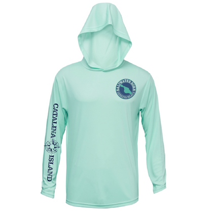 Avalon, CA Saltwater Adventure Men's Long Sleeve UPF 50+ Dry-Fit Hoodie