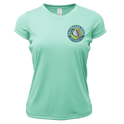Key West, FL Seahorse Women's Short Sleeve UPF 50+ Dry-Fit Shirt