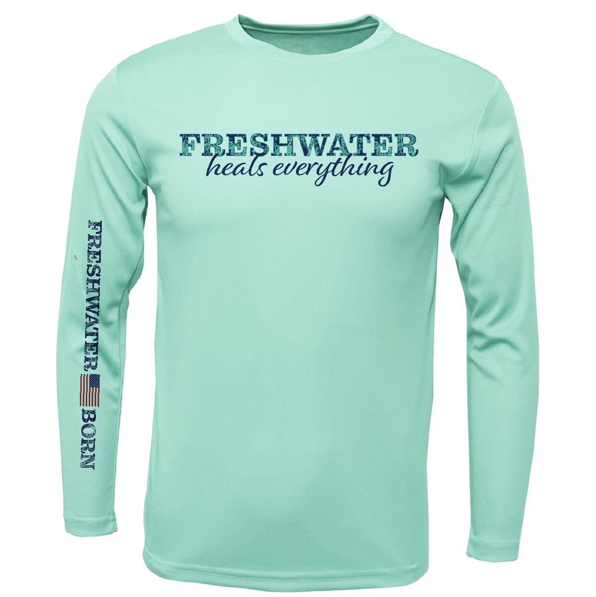 Florida "Freshwater Heals Everything" Girl's Long Sleeve UPF 50+ Dry-Fit Shirt