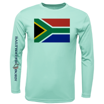Cape Town, South Africa Flag Men's Long Sleeve UPF 50+ Dry-Fit Shirt