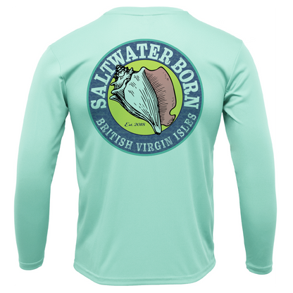 British Virgin Islands Flag Men's Long Sleeve UPF 50+ Dry-Fit Shirt
