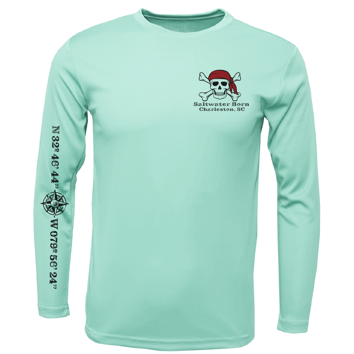 Charleston, SC "All For Rum and Rum For All" Men's Long Sleeve UPF 50+ Dry-Fit Shirt