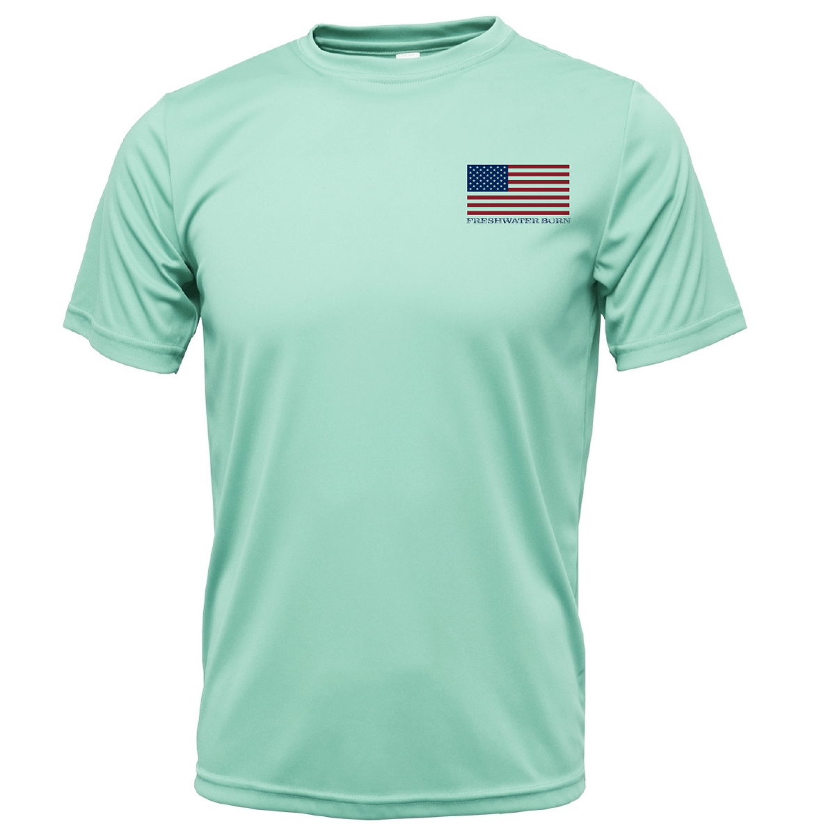 Freshwater Born Duck Hunter USA Men's Short Sleeve UPF 50+ Dry-Fit Shirt