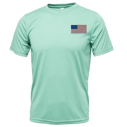 Freshwater Born Duck Hunter USA Men's Short Sleeve UPF 50+ Dry-Fit Shirt
