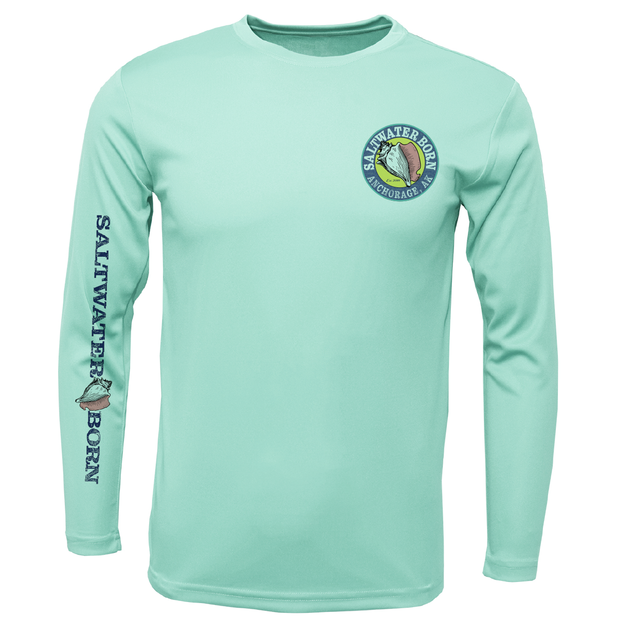 Anchorage, AK Angler Men's Long Sleeve UPF 50+ Dry-Fit Shirt