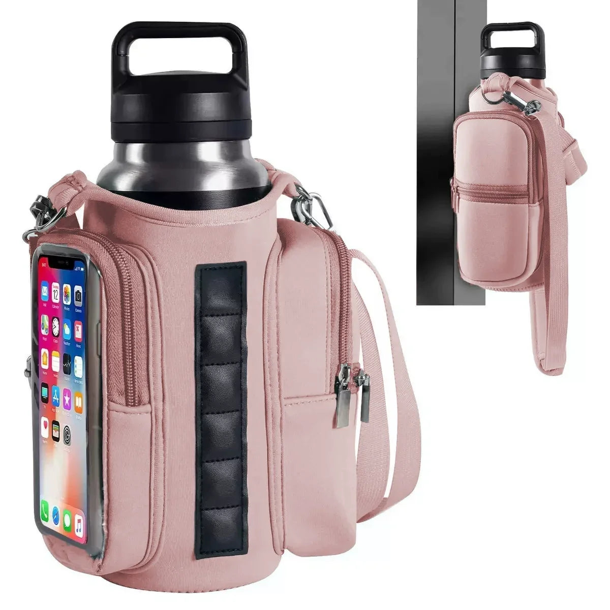 Magnetic Gym Water Bottle Holder for Phone & Keys