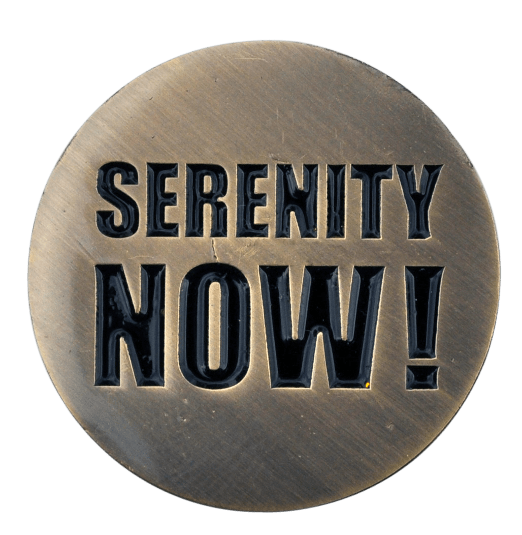 Serenity Now! Golf Ball Marker & Hat Clip by ReadyGOLF