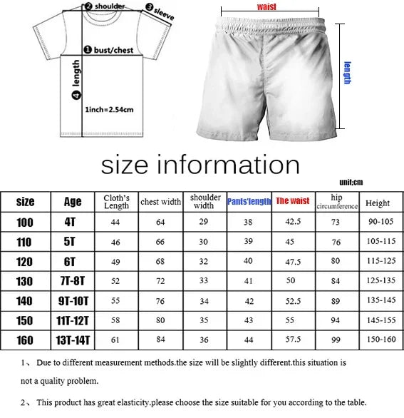 Ronaldo Kids' Summer T-Shirt Pure Cotton 2-Piece Outfit