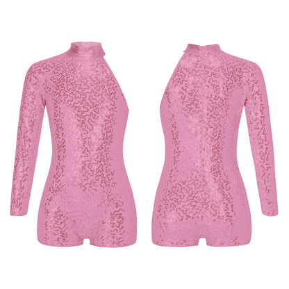 Girls' Ballet Leotard with Sequin Zipper