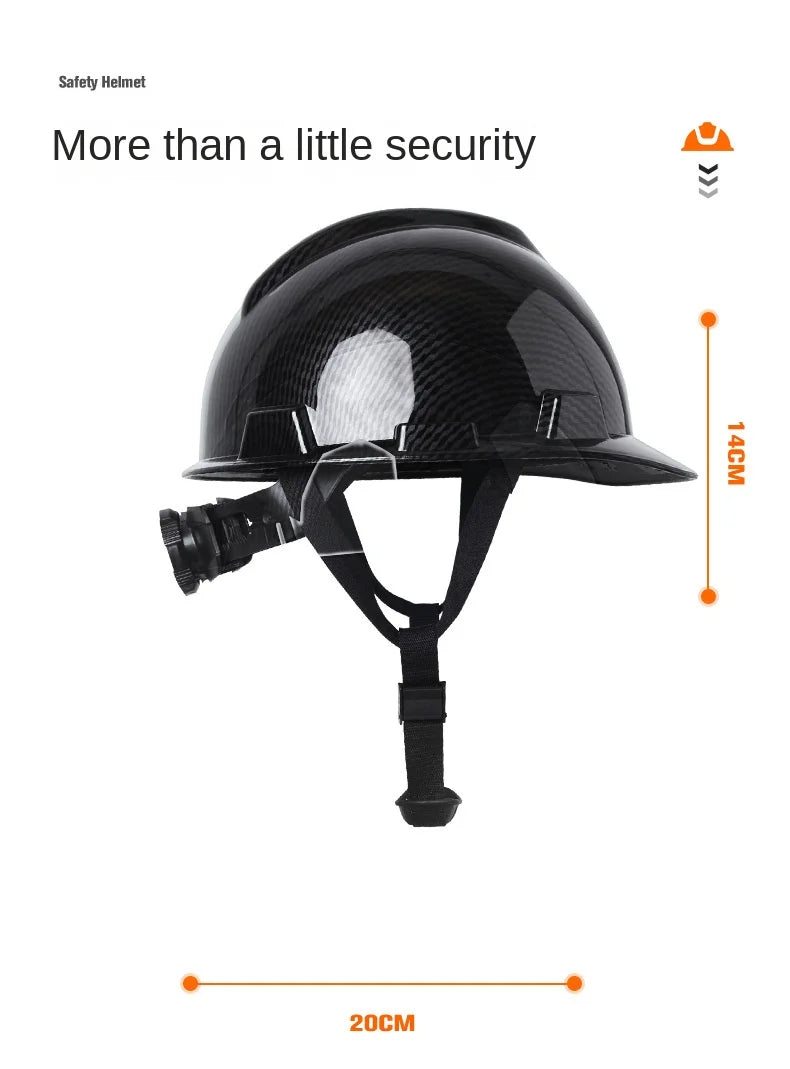 Lightweight Carbon Fiber Safety Helmet with Vents