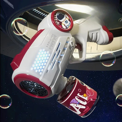 Portable Bubble Gun with Colorful Lights and Sounds