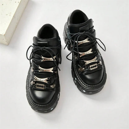 Embrace Your Rebellious Side Gothic Lace-Up Boots