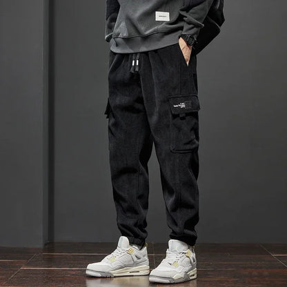 Men's Armygreen  Gray  and Black Cargo Joggers