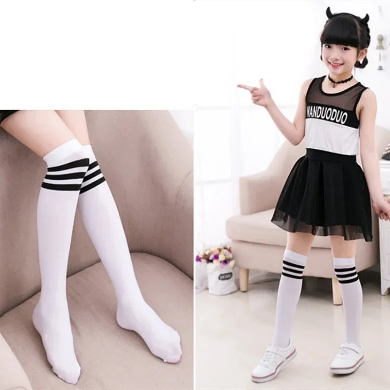 Kids' Velvet Stripe Socks