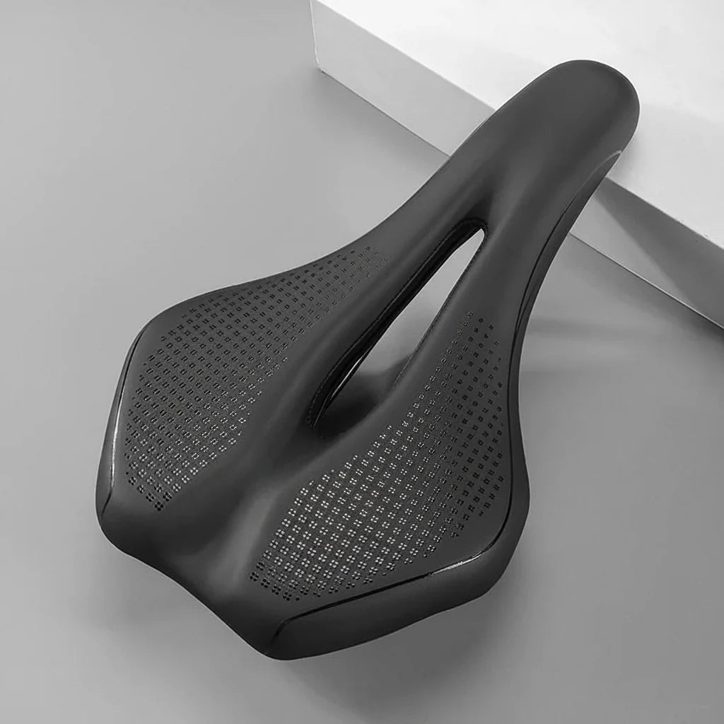 Hollow Road Bike Seat: Wear-Resistant Leather Saddle