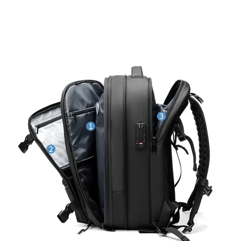 Large Capacity Travel Backpack with Compression Straps
