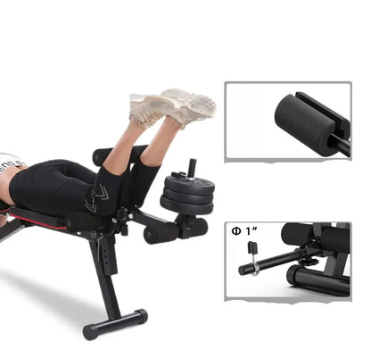 Full-Body Workout Bench with Leg Curl and Extension