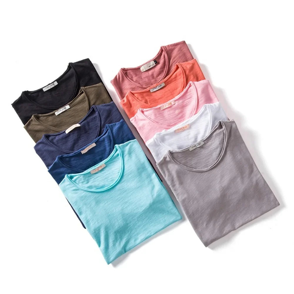 Men's Soft Cotton Casual Slim Fit Summer T-Shirt