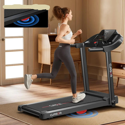 Compact Folding Treadmill  Pulse Sensor 2.5 HP Motor