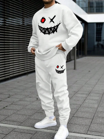 Printed Hoodie Sweatshirt Set