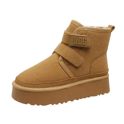 Cozy and Chic Faux Suede Snow Booties