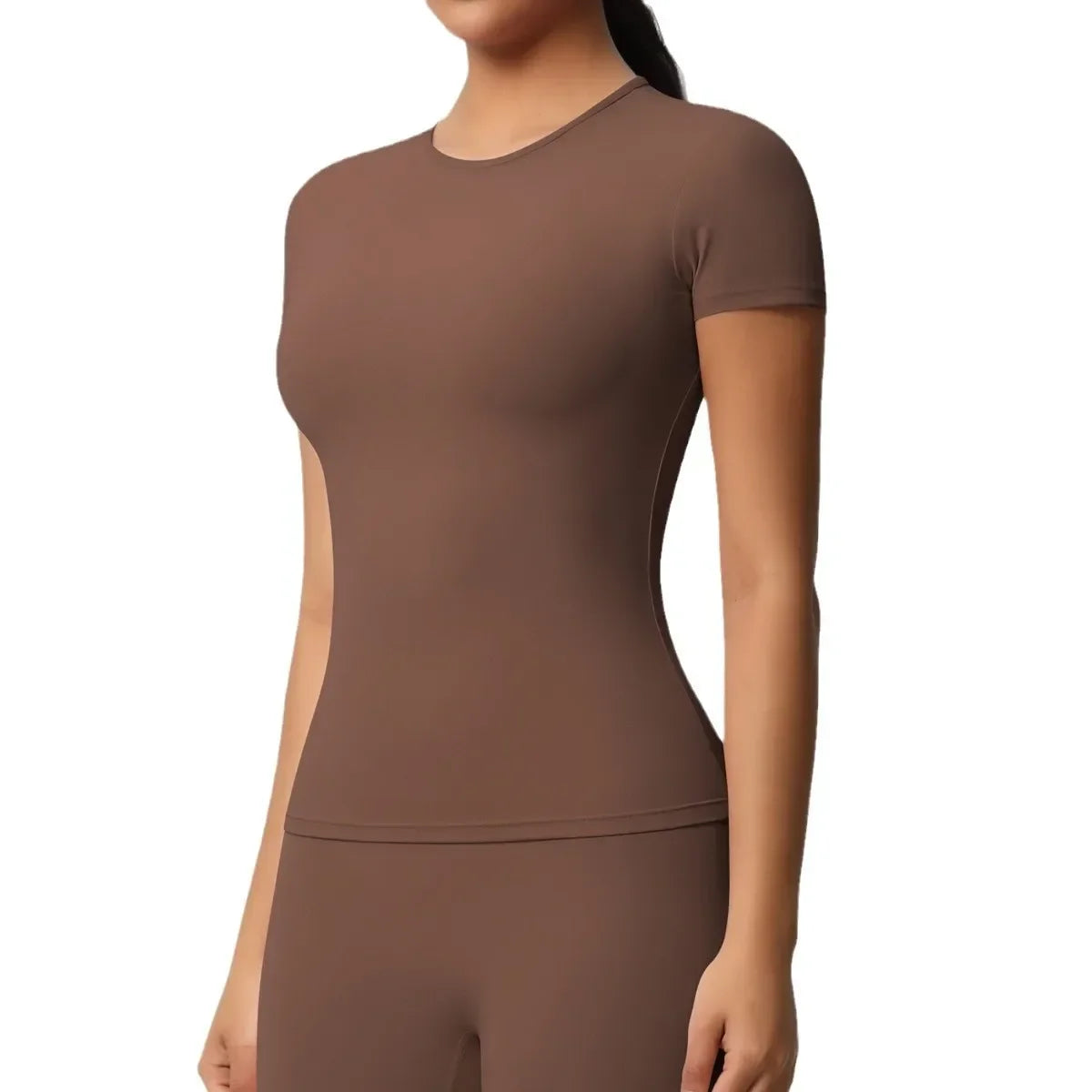 Women’s Solid Compression Gym & Yoga T-Shirt