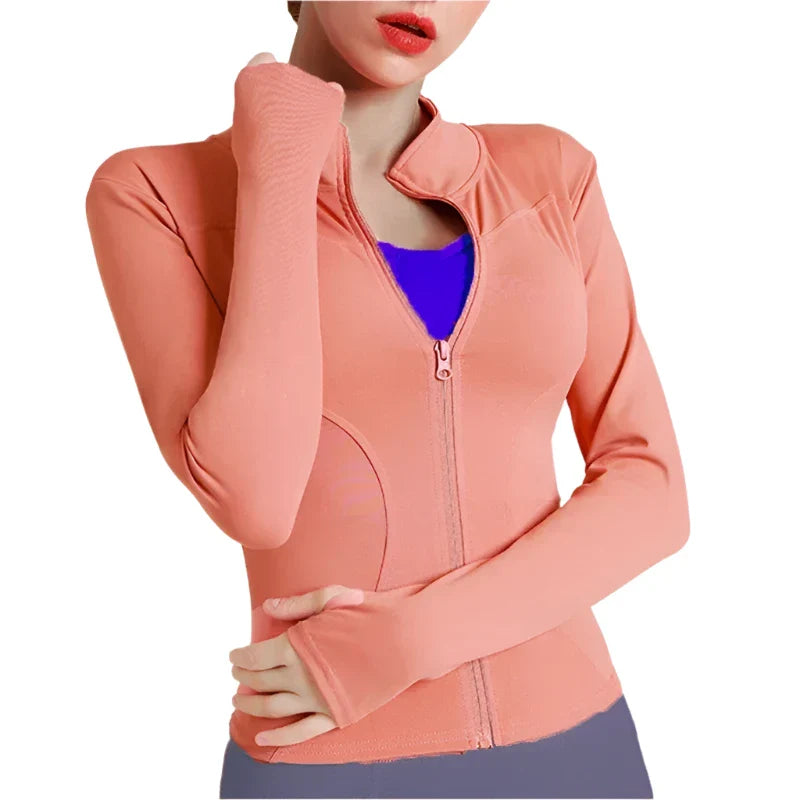 Breathable Workout Jacket with Thumbholes