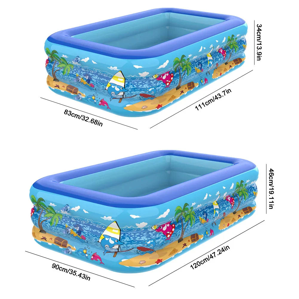 Indoor Outdoor Inflatable Pool for All Ages  60/111/120cm