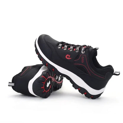 Men's Leather Casual Shoes - Lightweight Tennis & Walking Sneakers