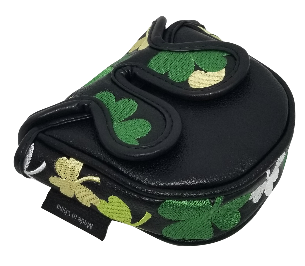 Shamrocks All-Over Embroidered Mallet Putter Cover by ReadyGOLF