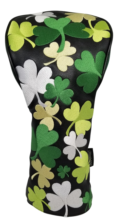 Shamrocks All-Over Embroidered Driver Headcover by ReadyGOLF