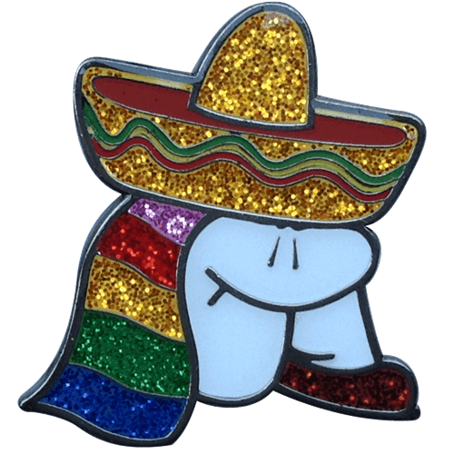 Mexican Sombrero Man Glitter Ball Marker & Hat Clip by ReadyGOLF