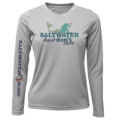 Siesta Key "Saltwater Hair...Don't Care" Long Sleeve UPF 50+ Dry-Fit Shirt