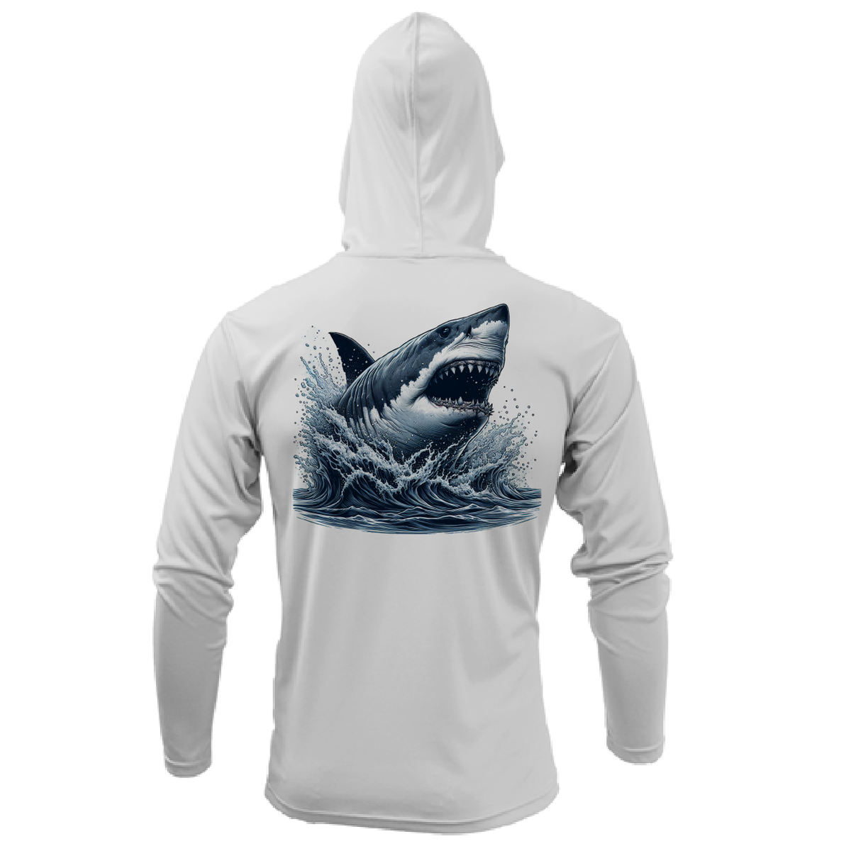 Cape Cod, MA Jaws Women's Long Sleeve UPF 50+ Dry-Fit Hoodie