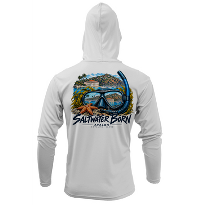 Avalon, CA Saltwater Adventure Men's Long Sleeve UPF 50+ Dry-Fit Hoodie