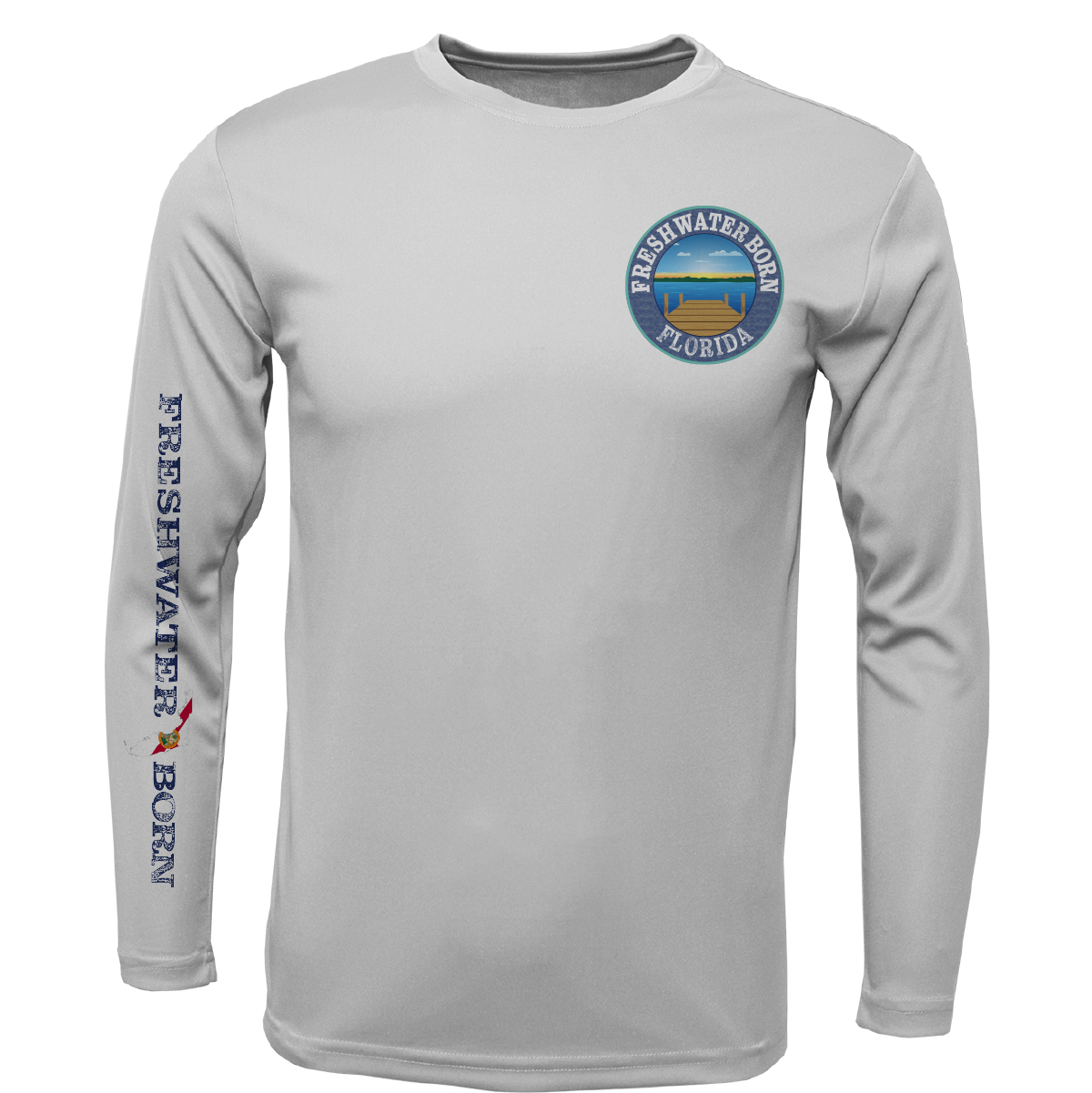 Florida Freshwater Born Peacock Bass Girl's Long Sleeve UPF 50+ Dry-Fit Shirt