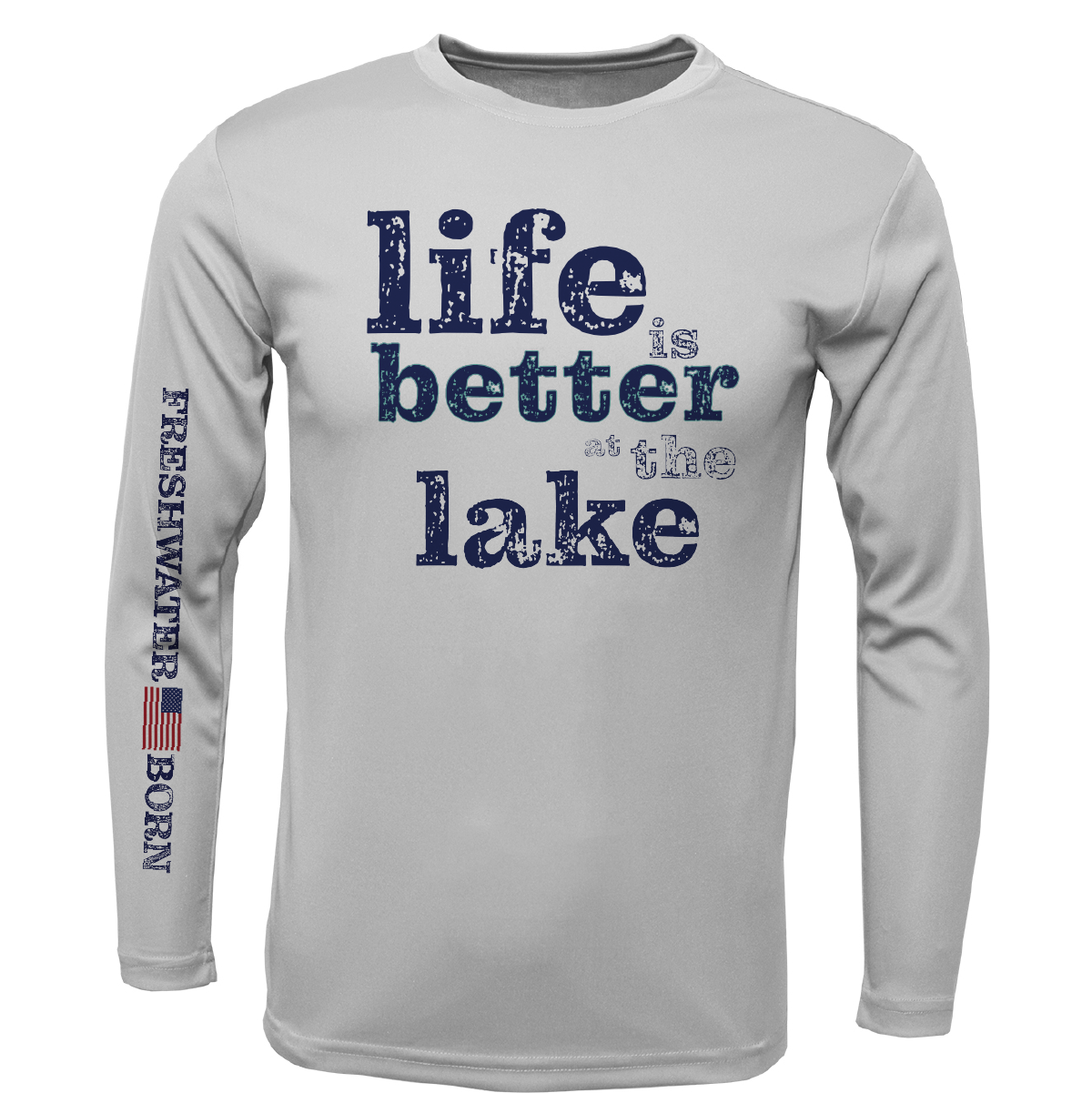 Michigan "Life is Better at the Lake" Men's Long Sleeve UPF 50+ Dry-Fit Shirt