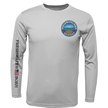 Michigan Freshwater Born "Surrender The Booty" Boy's Long Sleeve UPF 50+ Dry-Fit Shirt