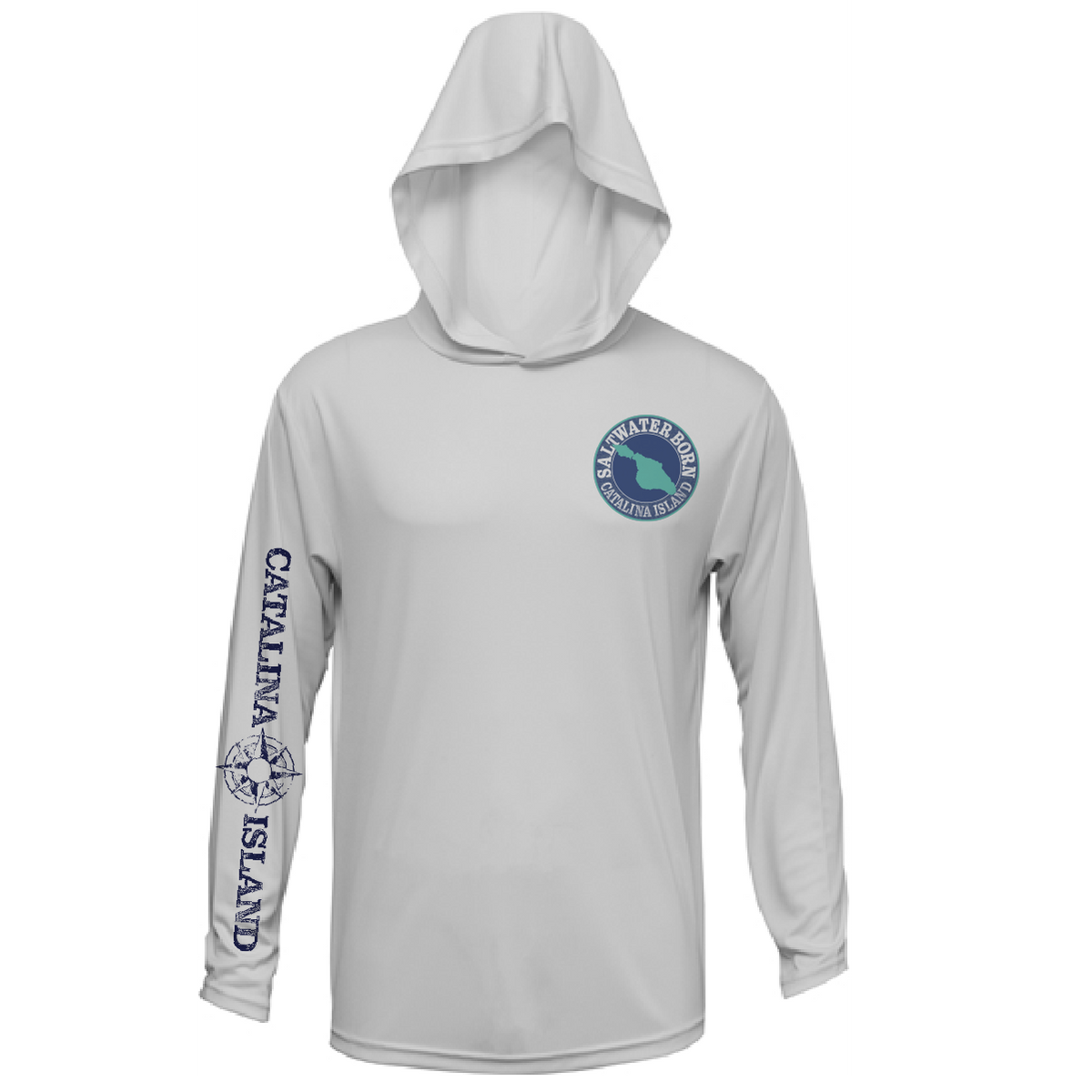 Avalon, CA Shipwreck Dive Men's Long Sleeve UPF 50+ Dry-Fit Hoodie
