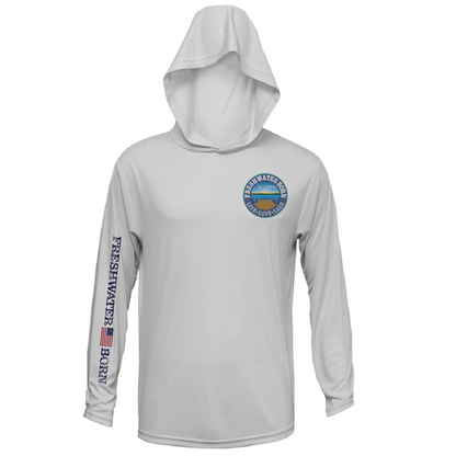 Freshwater Born Realistic Largemouth Bass Men's Long Sleeve UPF 50+ Dry-Fit Hoodie