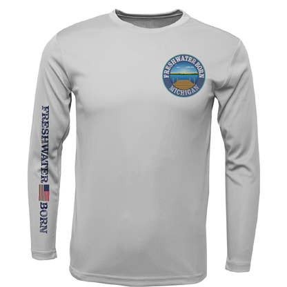 Michigan Freshwater Born "All For Rum and Rum For All" Men's Long Sleeve UPF 50+ Dry-Fit Shirt