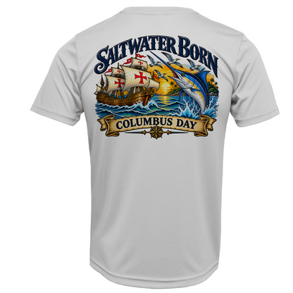 Columbus Day High Seas Adventure Men's Short Sleeve UPF 50+ Dry-Fit Shirt