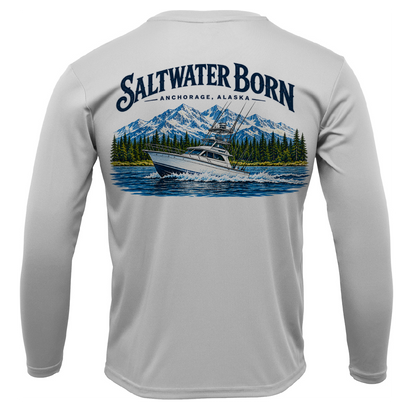 Anchorage, AK Angler Men's Long Sleeve UPF 50+ Dry-Fit Shirt
